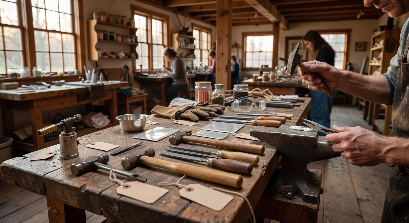 Essential silversmithing tools and materials for class investment planning